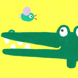 貴重！今週のみお値下げ カレンホイプティング [屋根の上のクロコ]ワニと鳥