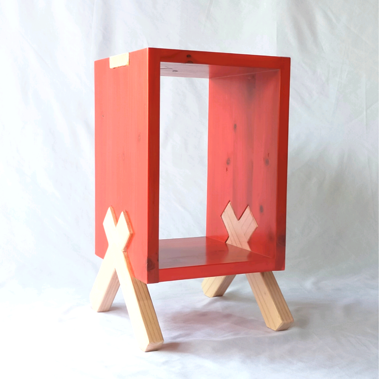 かわいい本棚 イタリアンレッド