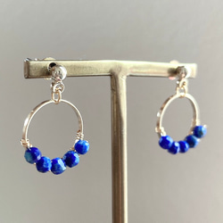 ♢..ラピスラズリのプチイヤリング/ピアス..♢ 1枚目の画像