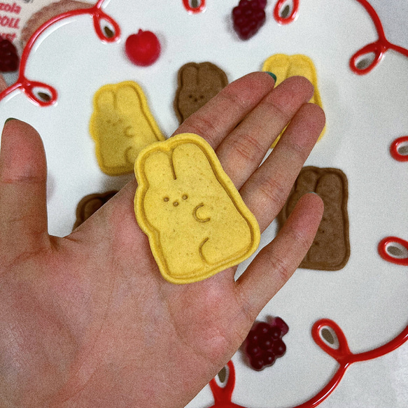 ウサギゼリークッキー型・クッキーカッター/トリボクッキー型/かわいい動物模様のクッキー作り 4枚目の画像