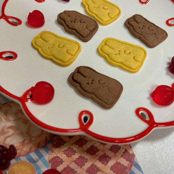 ウサギゼリークッキー型・クッキーカッター/トリボクッキー型/かわいい動物模様のクッキー作り 1枚目の画像