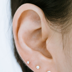 14K金 ゴールド 誕生石 Cz ヘリックス 軟骨 アンチトラガス インナーコンク イヤリング ピアス ラブレット 9枚目の画像