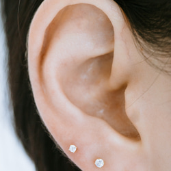 14K金 ゴールド 誕生石 Cz ヘリックス 軟骨 アンチトラガス インナーコンク イヤリング ピアス ラブレット 10枚目の画像