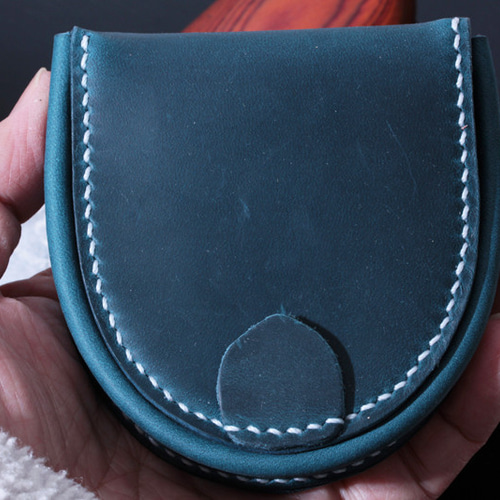 BIG大容量新カラー高品質馬蹄型本革ハンドメイド手縫いアドバンレザー