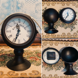 アンティークな部屋/ インテリア装飾 置き時計（シャビーブラウン） 10枚目の画像