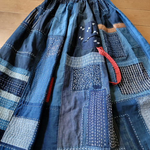 楽天市場】【古布リメイク裏地付きスカート】作家創作服ミセス