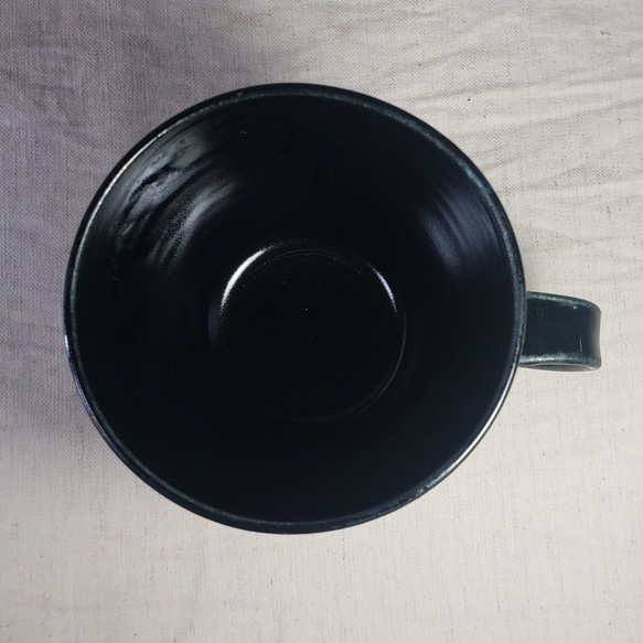 黒艶・灰釉マグカップ(白土) No.35 3枚目の画像
