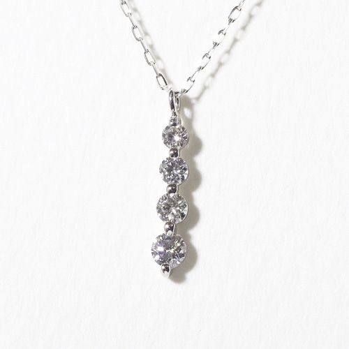 プラチナ 0.16ct 4石 天然ダイヤモンド ネックレス ペンダント プラチナ 0.16ct 4石 天然ダイヤモンド ネックレス ペンダント