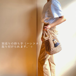 vacation -ﾊﾞｹｰｼｮﾝ- / 巾着バッグ 夏バッグ ブラック 14枚目の画像