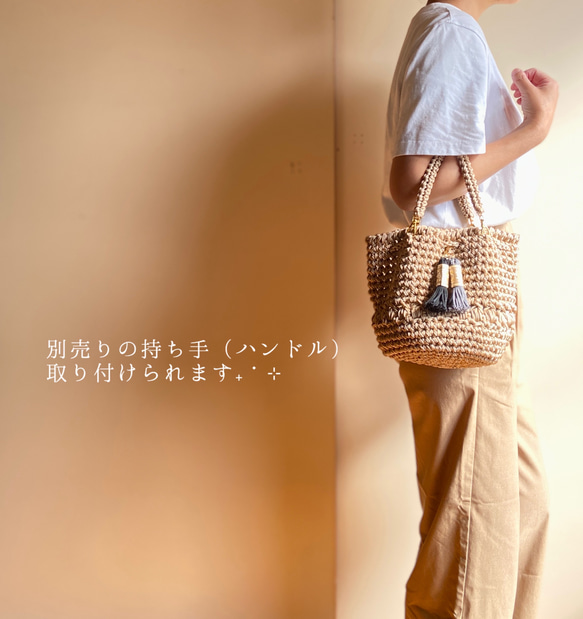 vacation -ﾊﾞｹｰｼｮﾝ- / 巾着バッグ 夏バッグ ブラック 12枚目の画像
