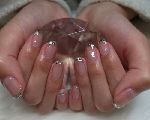 オーダー ガラスネイル×クリア ネイルチップ（つけ爪） Beaubelle