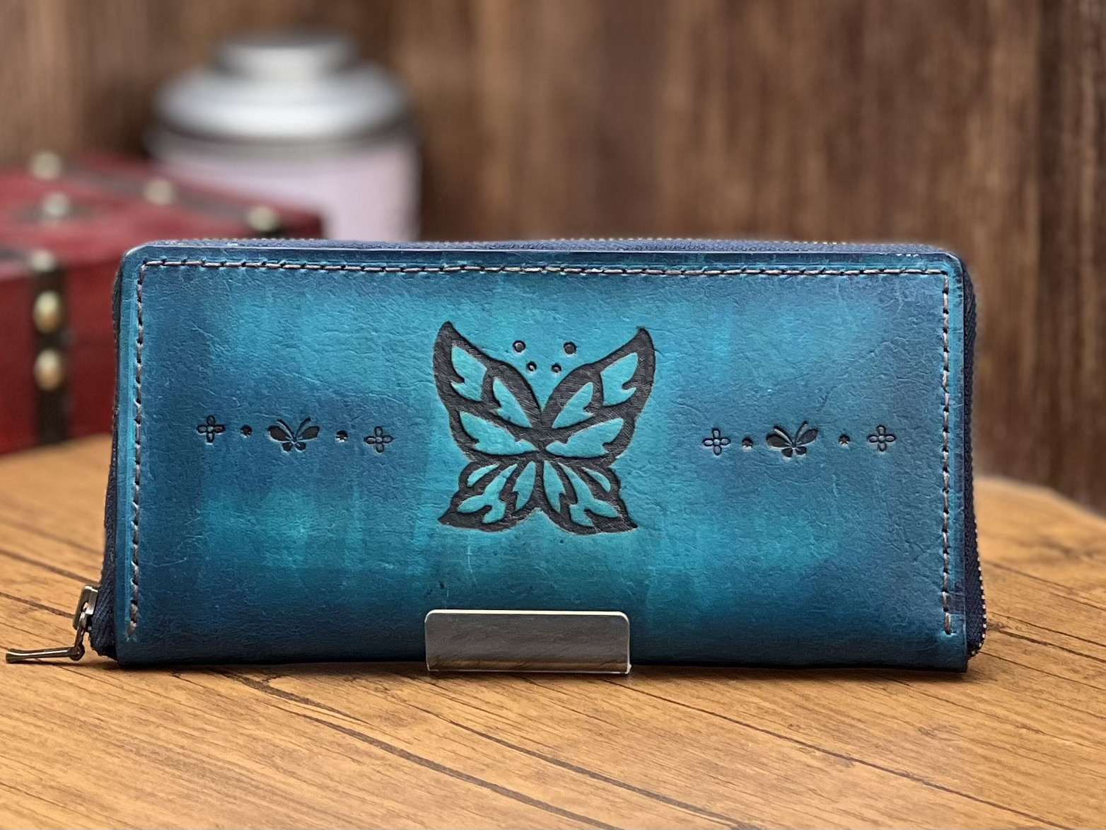 楽天市場】長財布 ラウンドファスナー 蛇革 藍染め 日本製 BAGGY