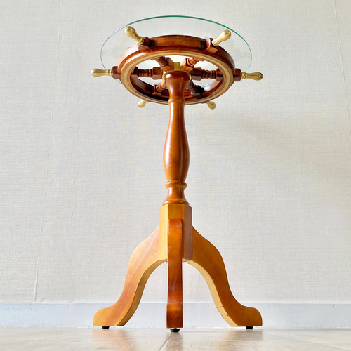 アンティークテーブル｜クラシカル 丸ガラステーブル 海 テーブル