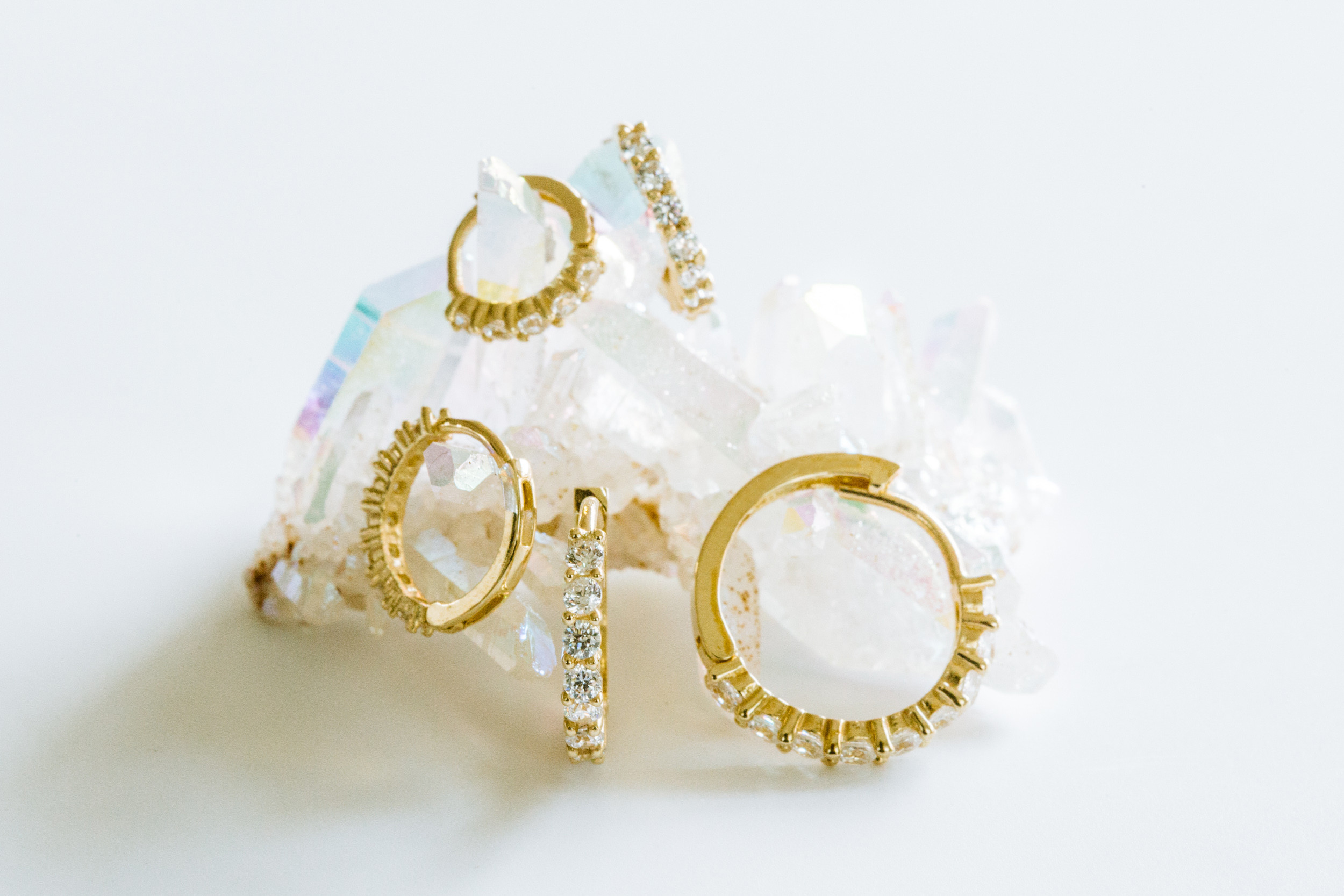 14K金 ゴールド Cz クリッカ  ヒンジ リング 耳 鼻 軟骨 ヘリックス トラガス フープイヤリング ピアス