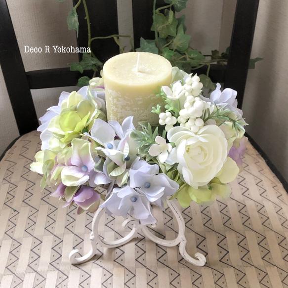 春 紫陽花のキャンドルホルダー