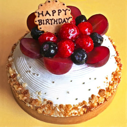 エスキィス 木苺のホワイトケーキ 14cm 4.5号 3〜4名様用 誕生日ケーキ プレゼント クリスマス 1枚目の画像
