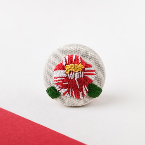 草履　新品　赤　白　椿　刺繍　14A 半衿：椿刺繍白 – kimono-hearts-onlinestore