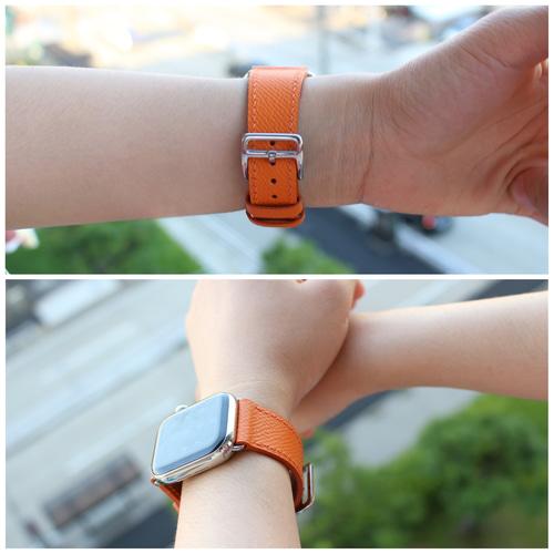 AppleWatch 手作りバンド高品質牛皮アップルウォッチ7 ベルト本
