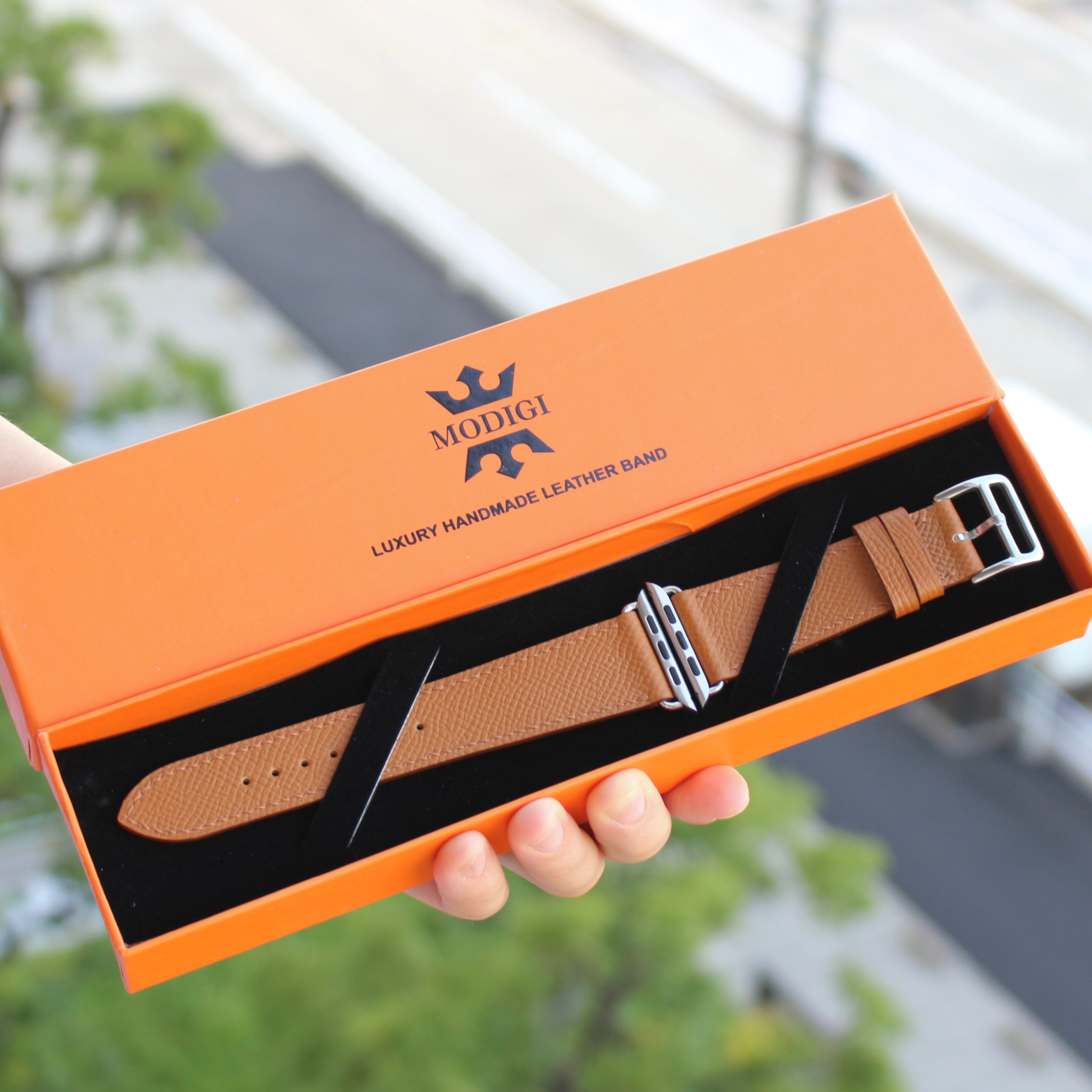 Apple Watch バンド牛皮 アップルウォッチ革レザーベルトハンドメイドAppleWatch バンドブラウン