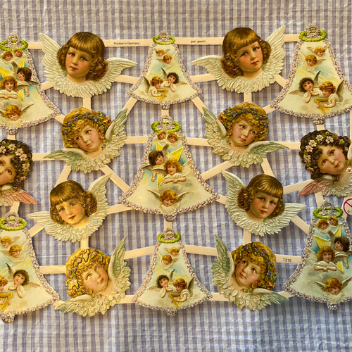 新柄入荷！ドイツ製『アンティーク調 クロモス 天使 クリスマスにも