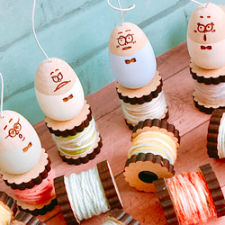 木製卵のチルでベイビーなおじさん✻おじチル「welcome！」　ウェルカムオブジェ　インテリア雑貨 5枚目の画像