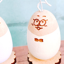 木製卵のチルでベイビーなおじさん✻おじチル「welcome！」　ウェルカムオブジェ　インテリア雑貨 13枚目の画像