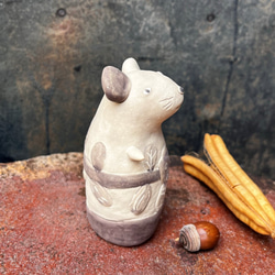 Chusuke (灰色米色) 陶瓷/鼠標/鼠標 第4張的照片