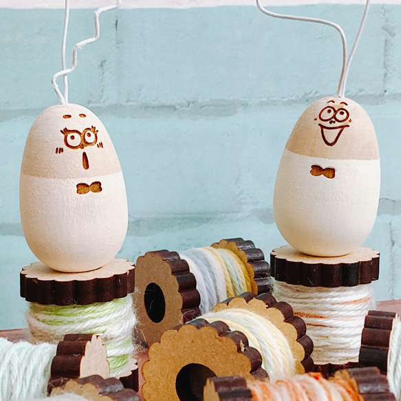 木製卵のチルでベイビーなおじさん✻おじチル　好きな言葉で♪ セミオーダー　プレゼント　誕生日 7枚目の画像