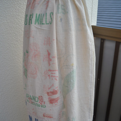 粉袋からギャザースカート　Ｊ-65 5枚目の画像