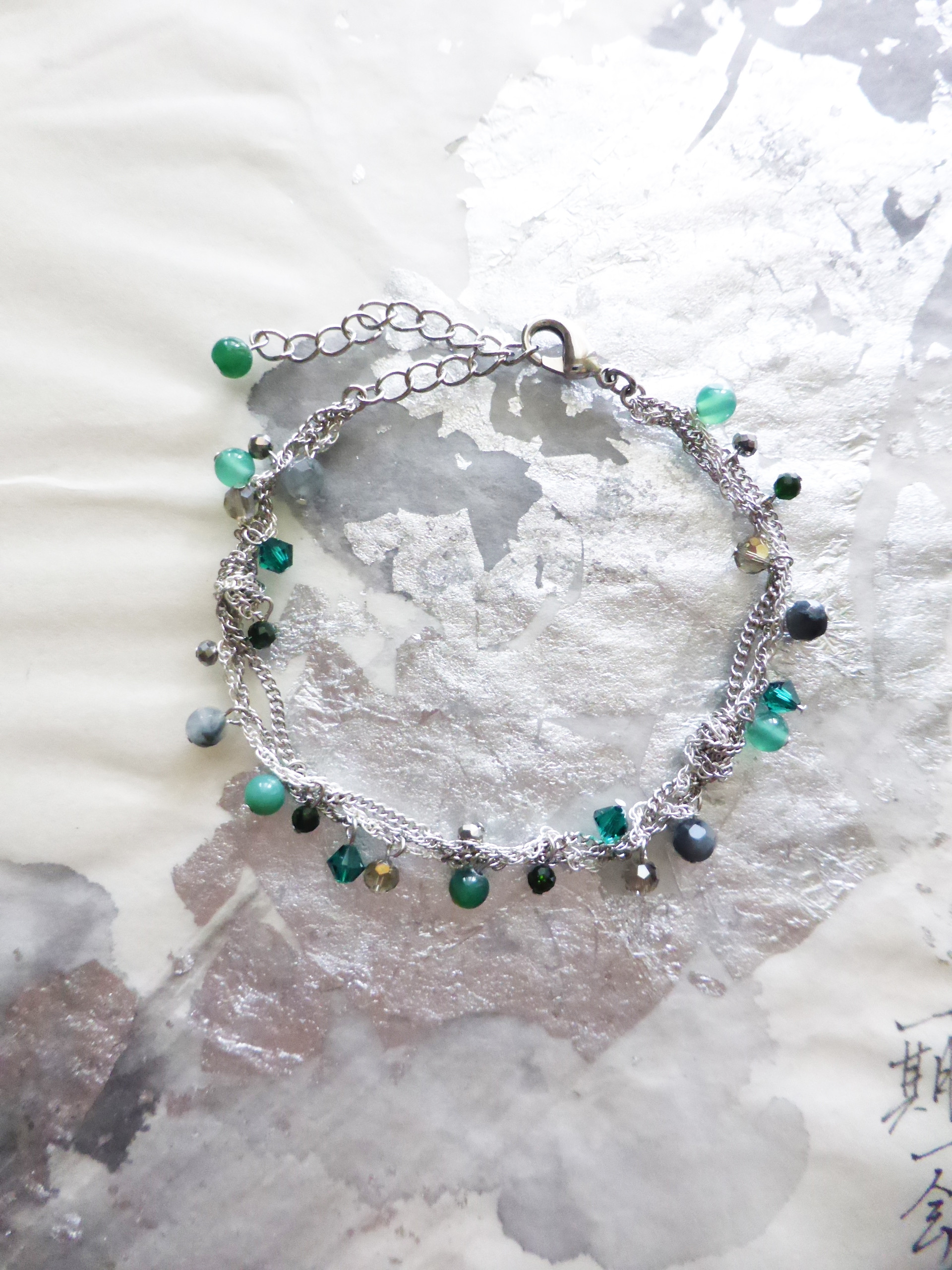 グリーンの天然石ブレスレット 22166