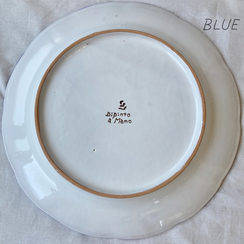 絵皿 26cm GEO017 マヨリカ焼き イタリア陶器 レモン柄 飾り皿 絵皿 26cm GEO017 マヨリカ焼き イタリア陶器 レモン柄 飾り皿