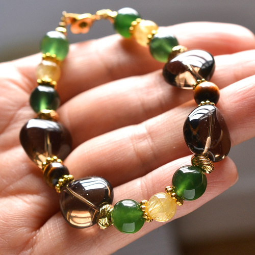 ゴールドルチル スモーキークォーツ