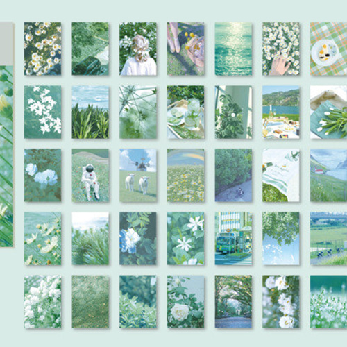 特価商品 5種 シール ステッカー コラージュ 風景 写真シール フォト