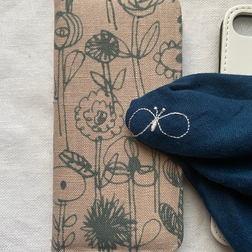 11-3 iPhone他、全機種対応 手帳型ケース ミナペルホネン letter of