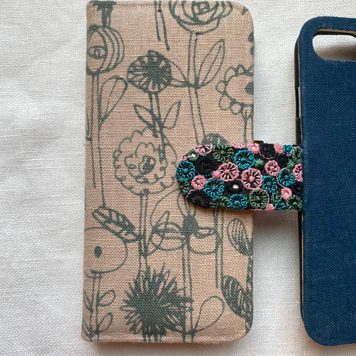 11-3 iPhone他、全機種対応 手帳型ケース ミナペルホネン letter of