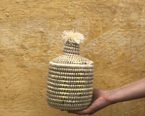 30%off▽モロッコのベルベルバスケット S／レースニット 小物入れ