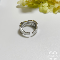 新作　シルバー　高品質ストーン　CZダイヤ　クロス　指輪　リング　ring フリーサイズ　 4枚目の画像