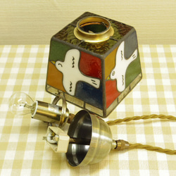 レトロカラーの鳥さんランプ（受注制作品です） ＋ペンダント灯具 9枚目の画像