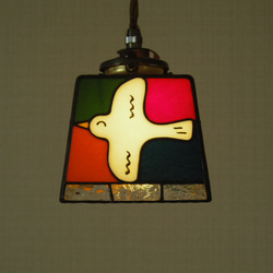 レトロカラーの鳥さんランプ（受注制作品です） ＋ペンダント灯具 12枚目の画像