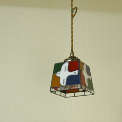 レトロカラーの鳥さんランプ（受注制作品です） ＋ペンダント灯具 4枚目の画像