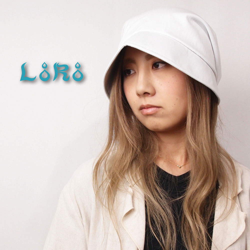 ピッコロフリー・コットン/フリーサイズ UV たためる帽子 風に飛ばない帽子