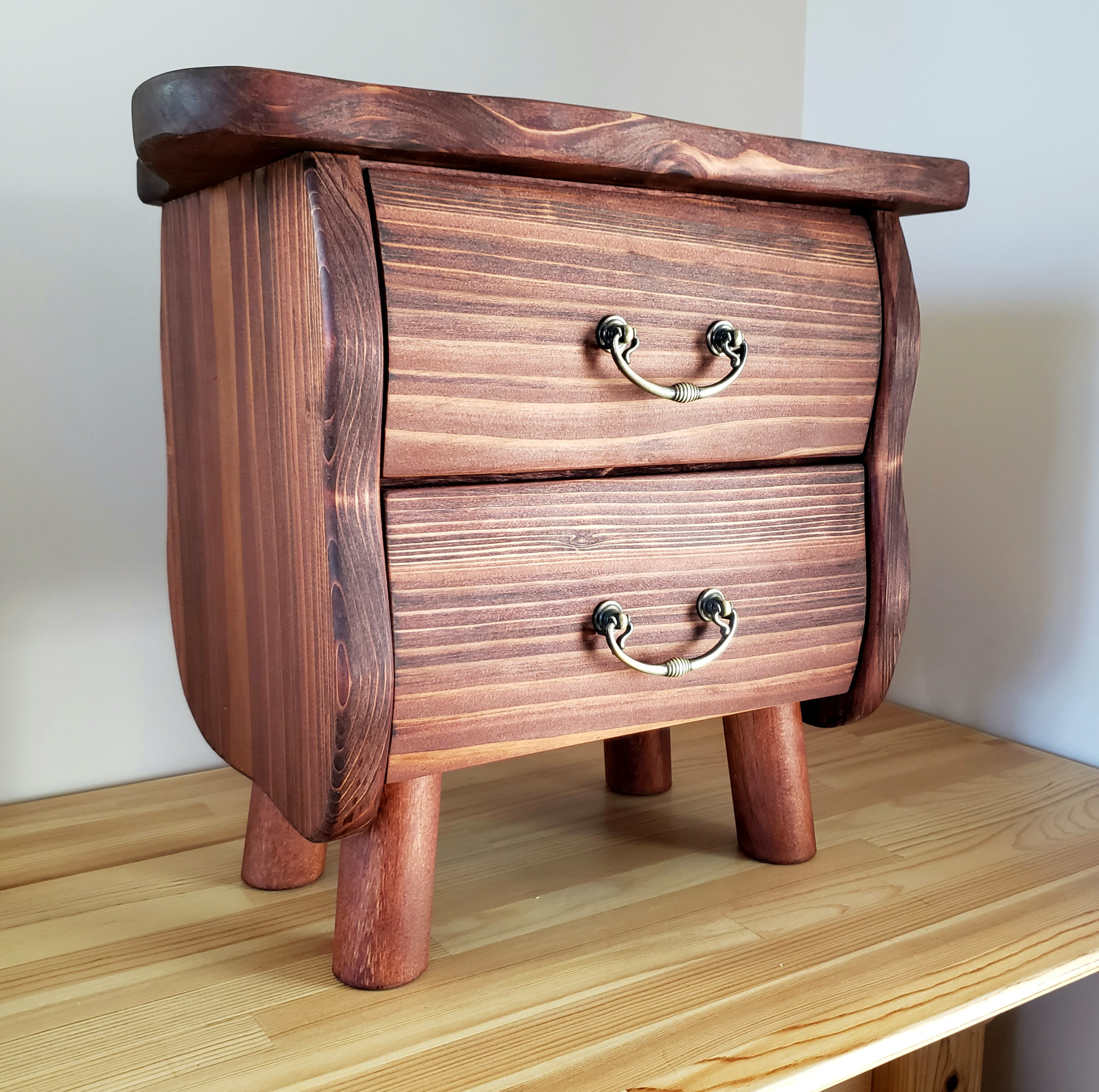 【Karumama 】丸太　チェスト　棚　飾り棚　切り株　重厚　高級家具