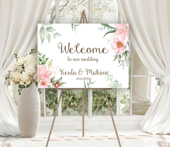 最短3日以内！ウェルカムボード 花柄 ウェルカムボード lovers 通販