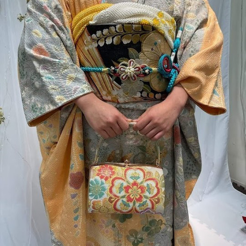 ［NO.3］ネイルチップ 和柄 成人式 振袖 イエロー 黄③ 和柄 着物 振袖 成人式 ネイルチップの通販 by nailtip_4yu