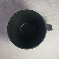 黒マット・灰釉マグカップ(白土) No.38 3枚目の画像