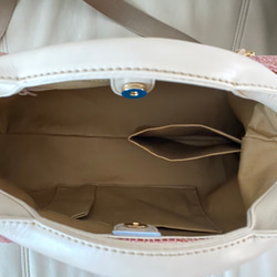 新色国産　Creemaでしか出逢えない1品❗クールソリッドピンク×牛革アイボリー人気色の組み合わせ受注製作 6枚目の画像