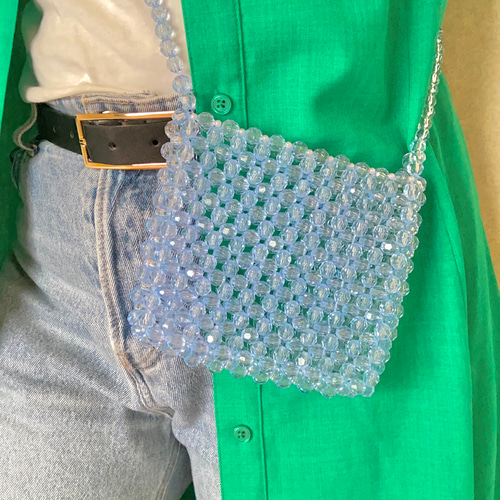 スカイブルービーズバッグ ショルダーバッグ gitto 通販