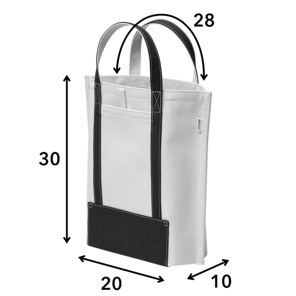 ENY-V  <SV> 8号帆布 縦型トートバッグ 7枚目の画像