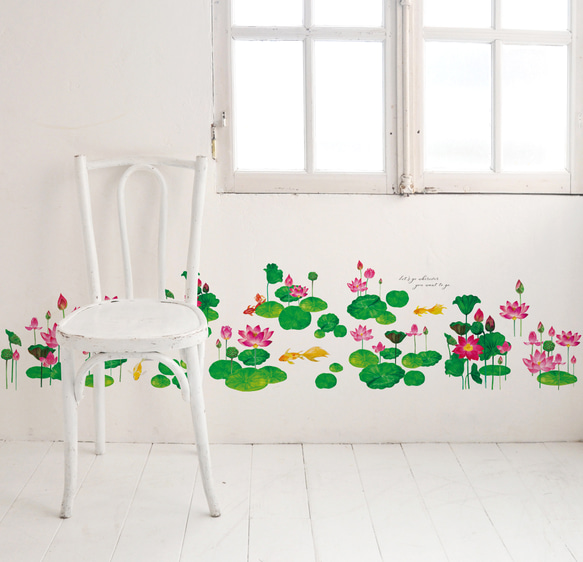金魚のお散歩』+『スイレン』で大きな睡蓮畑を作ろう ※水濡れOK