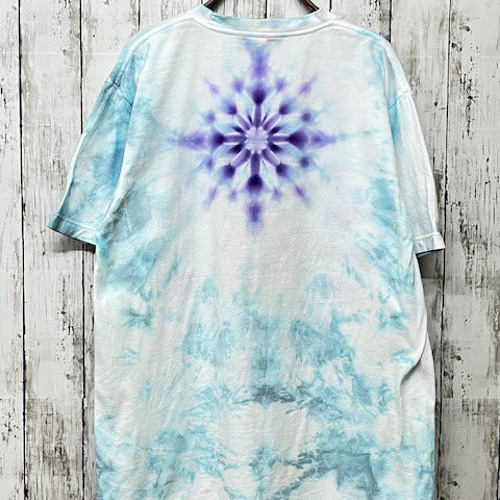 タイダイ染め Tシャツ Lサイズ 曼荼羅 ブルームラ染め Hippies